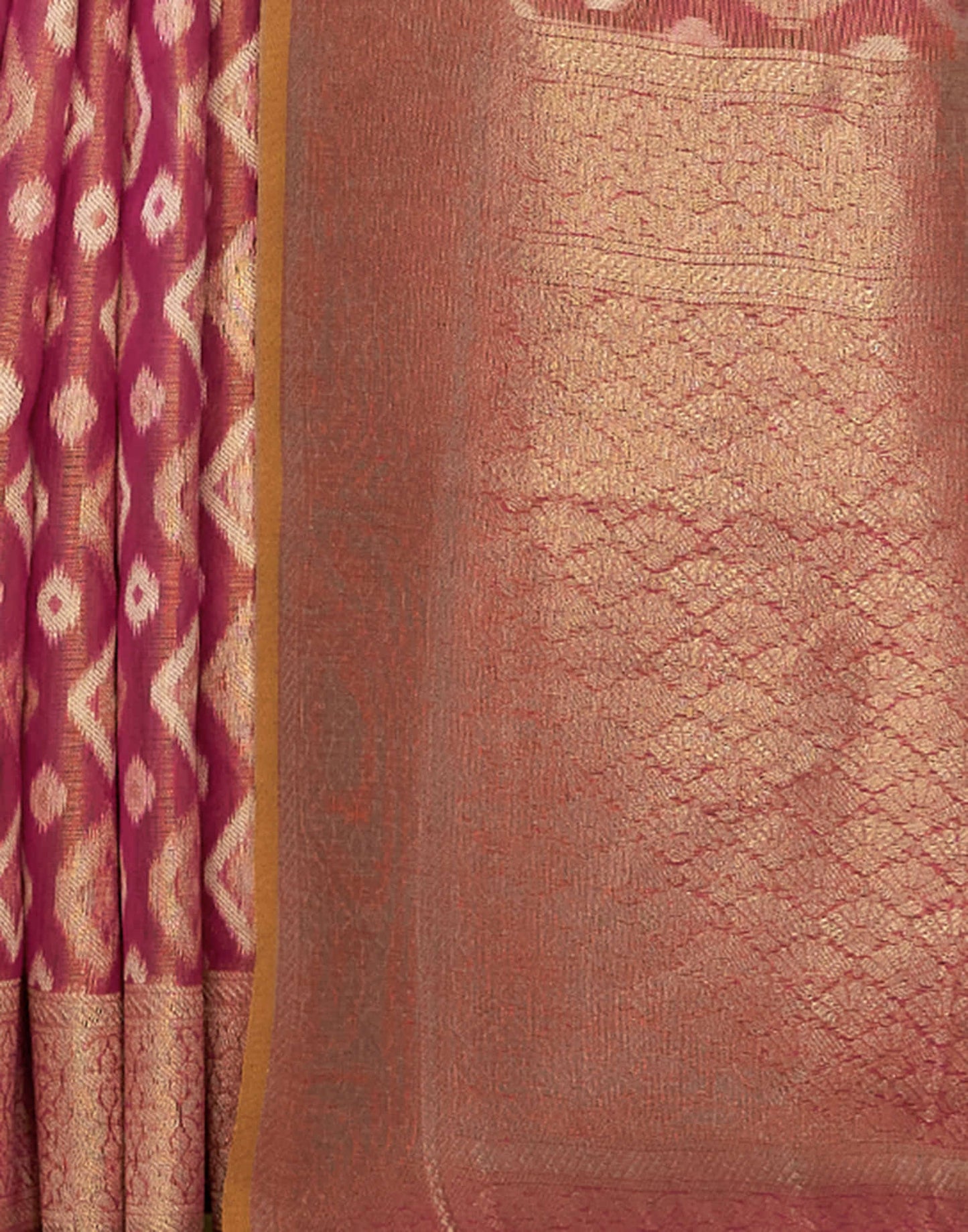 Pink Tissue Silk Woven Banarasi Saree