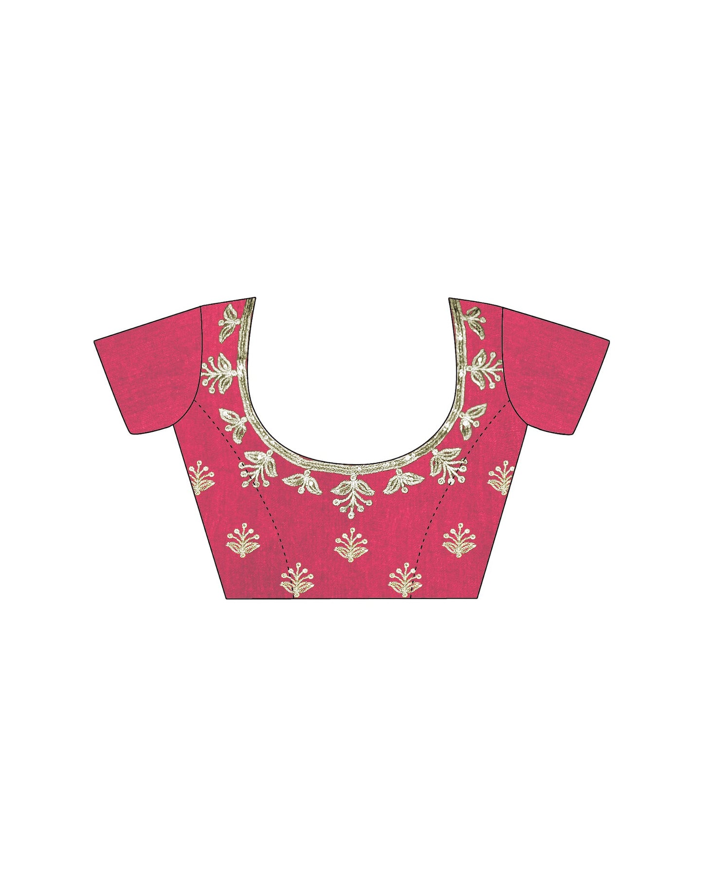 Rose Pink Silk Sequence Embroidery Saree