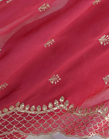 Rose Pink Silk Sequence Embroidery Saree
