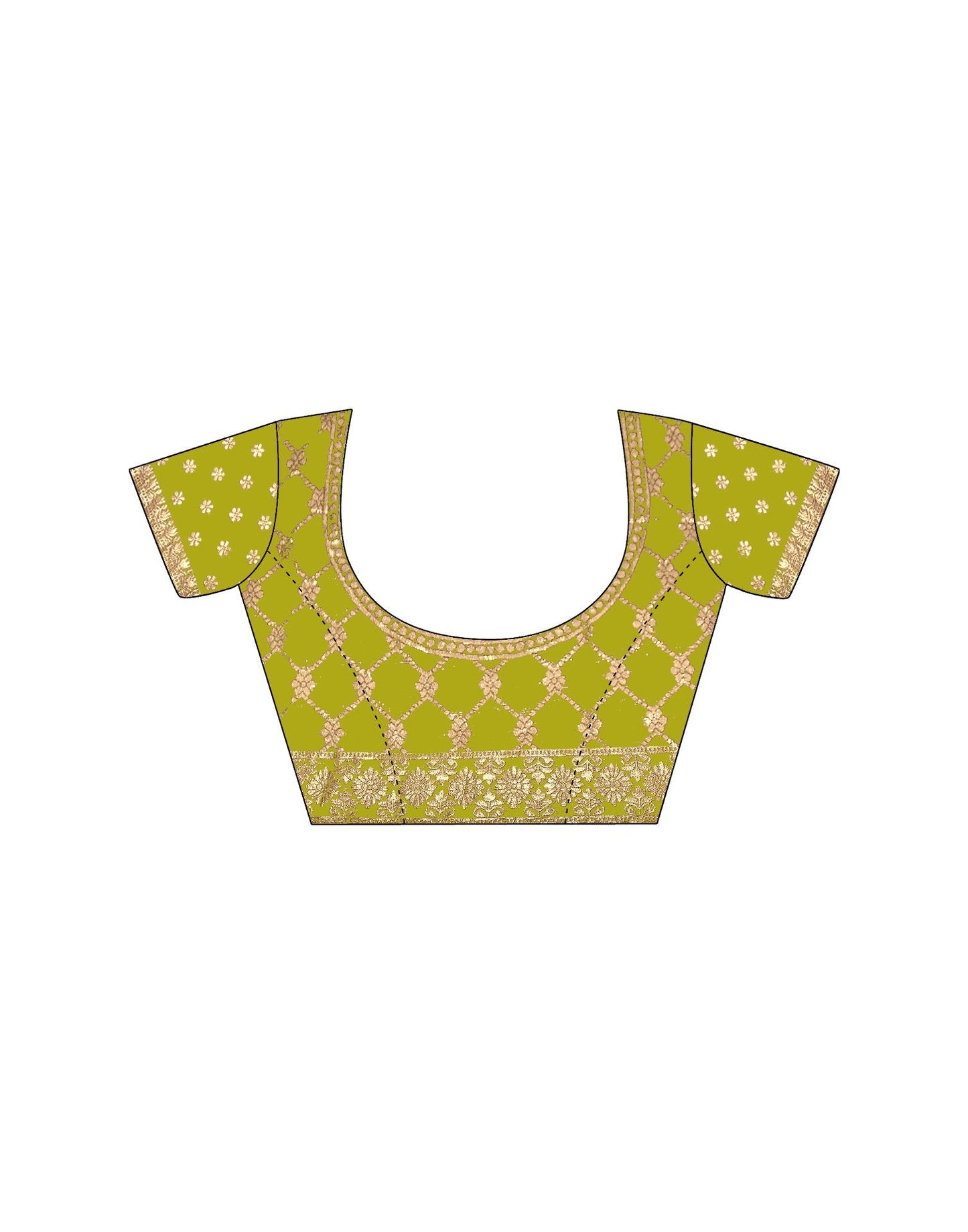 Green Chiffon Lace Saree