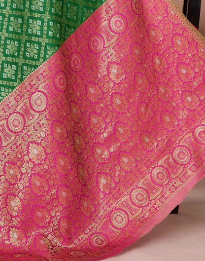 Green Silk Woven Patola Saree