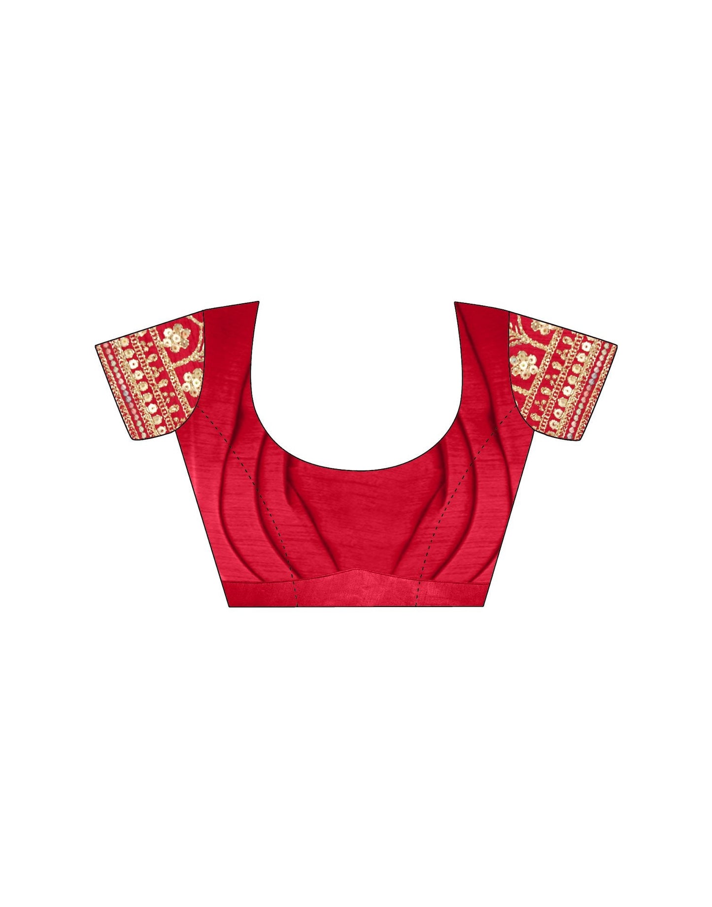 Maroon Chinnon Sequence Lace Saree