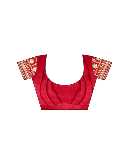 Maroon Chinnon Sequence Lace Saree