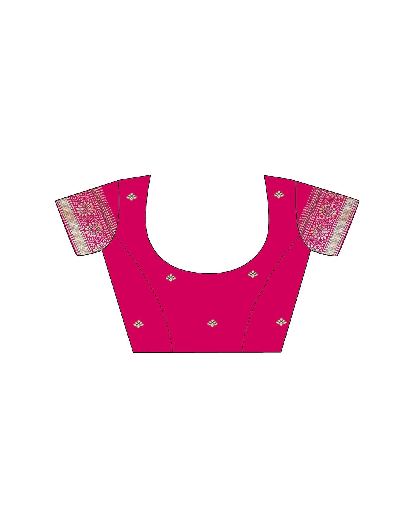 Rani Pink Silk Woven Saree