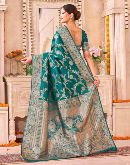 Green Silk Woven Banarasi Saree