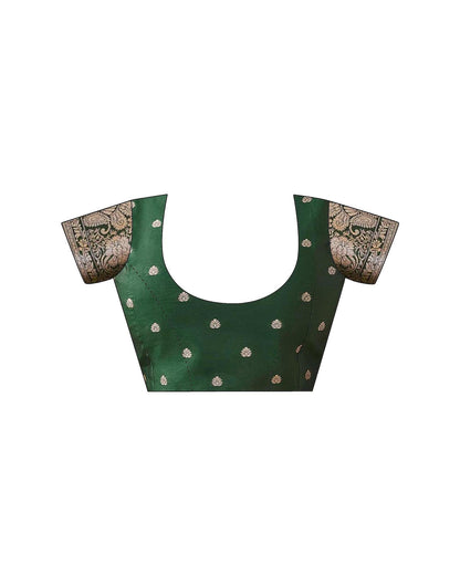 Green Silk Woven Banarasi Saree