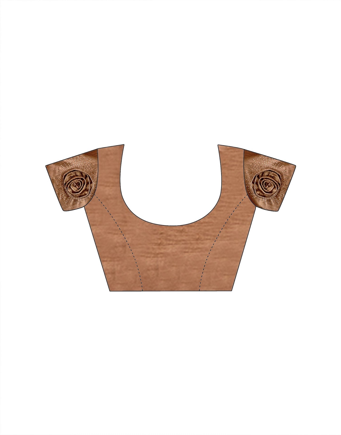 Dusty Beige Chiffon Woven Border Saree