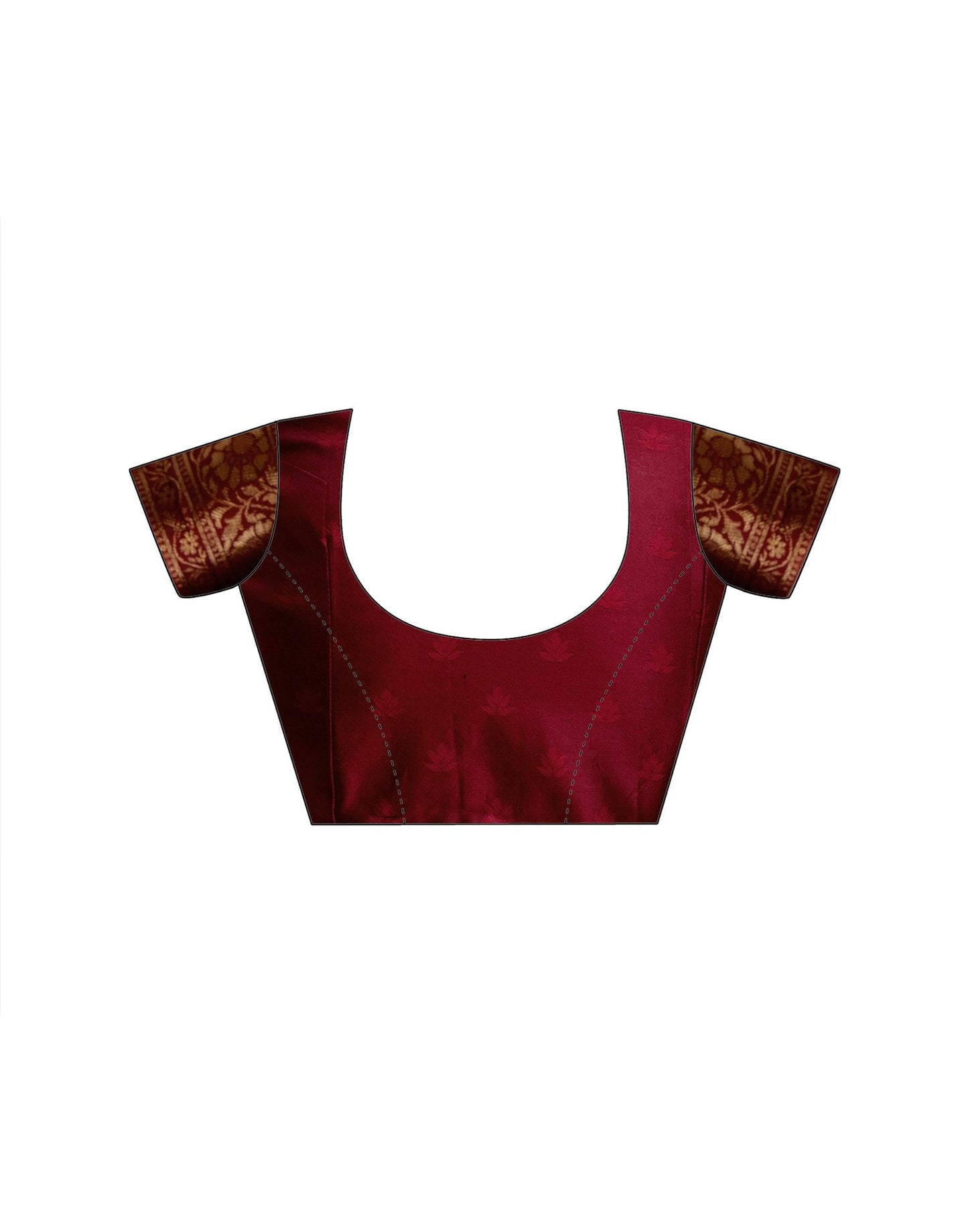 Maroon Silk Woven Banarasi Saree