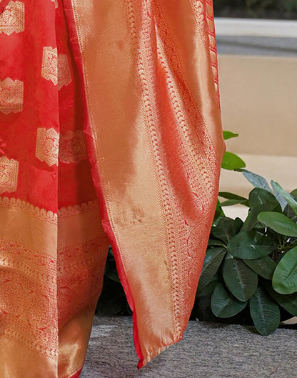 Red Silk Woven Banarasi Saree